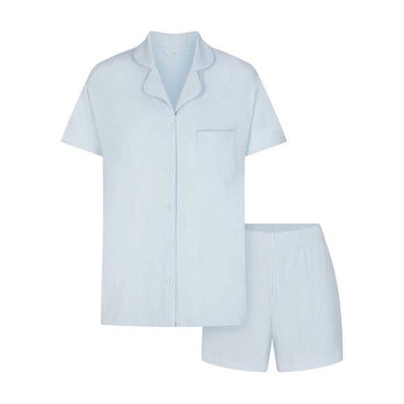SLEEP SHORT SLEEVE BUTTON UP SET