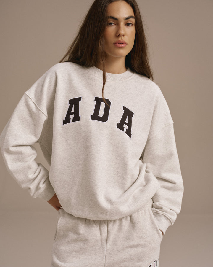 ADA Oversized Sweatshirt Light Grey Melange