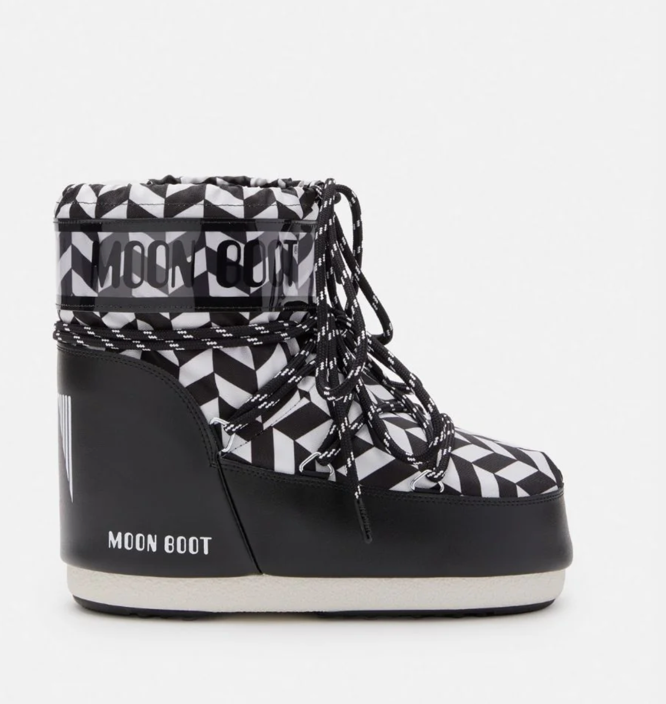 MOON BOOT Icon Low Ankle Optical Black/White Boots