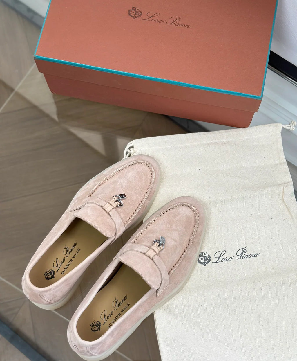 Mocassins Rosy Sand Suede Summer Charms Walk