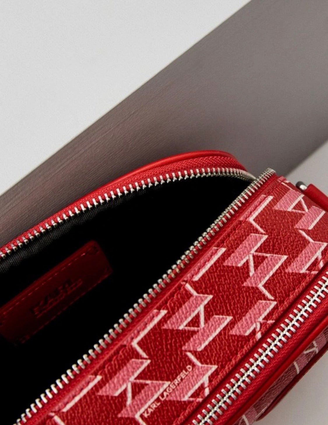 KARL LAGERFELD K/Ikonik Monogram Small Red bag