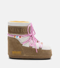 MOON BOOT X GUEST IN RESIDENCE Icon Low Honey/White Sand Beaded Suede Boots