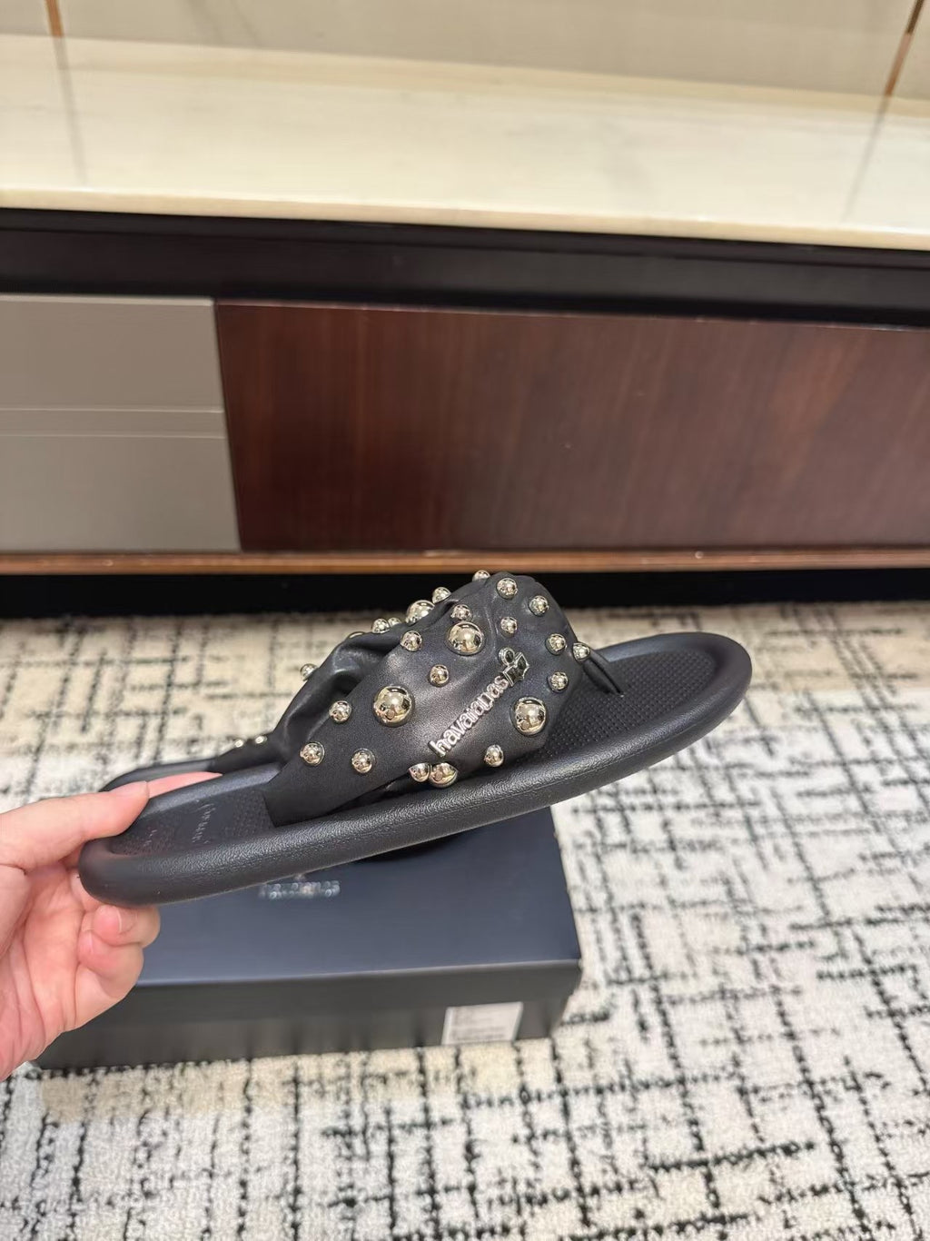 havaianas x ISABEL MARANT Studs Black Sandals