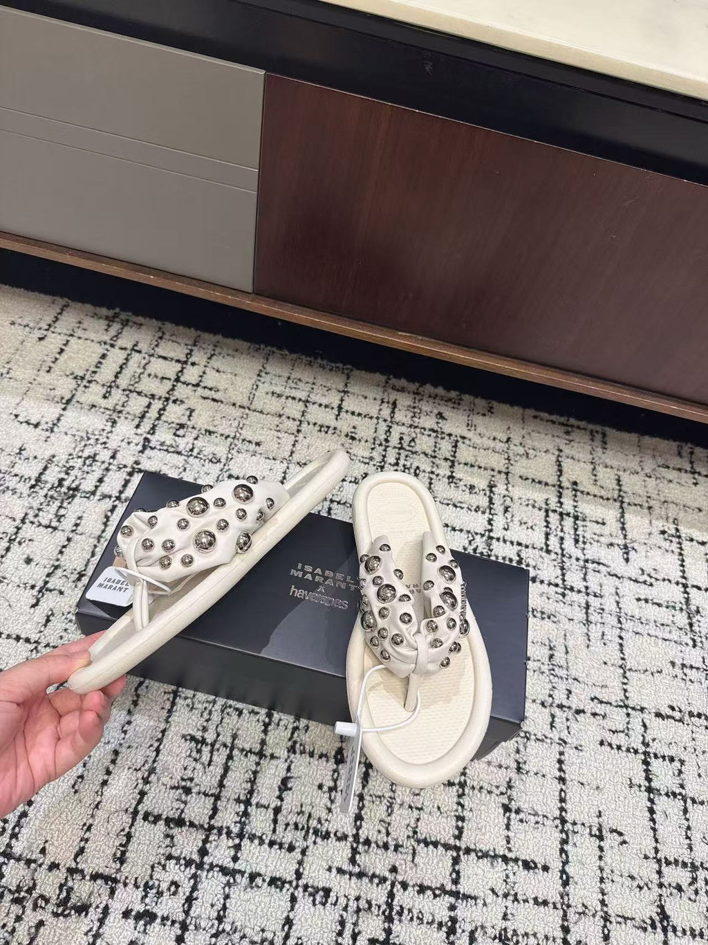 havaianas x ISABEL MARANT Studs White Sandals
