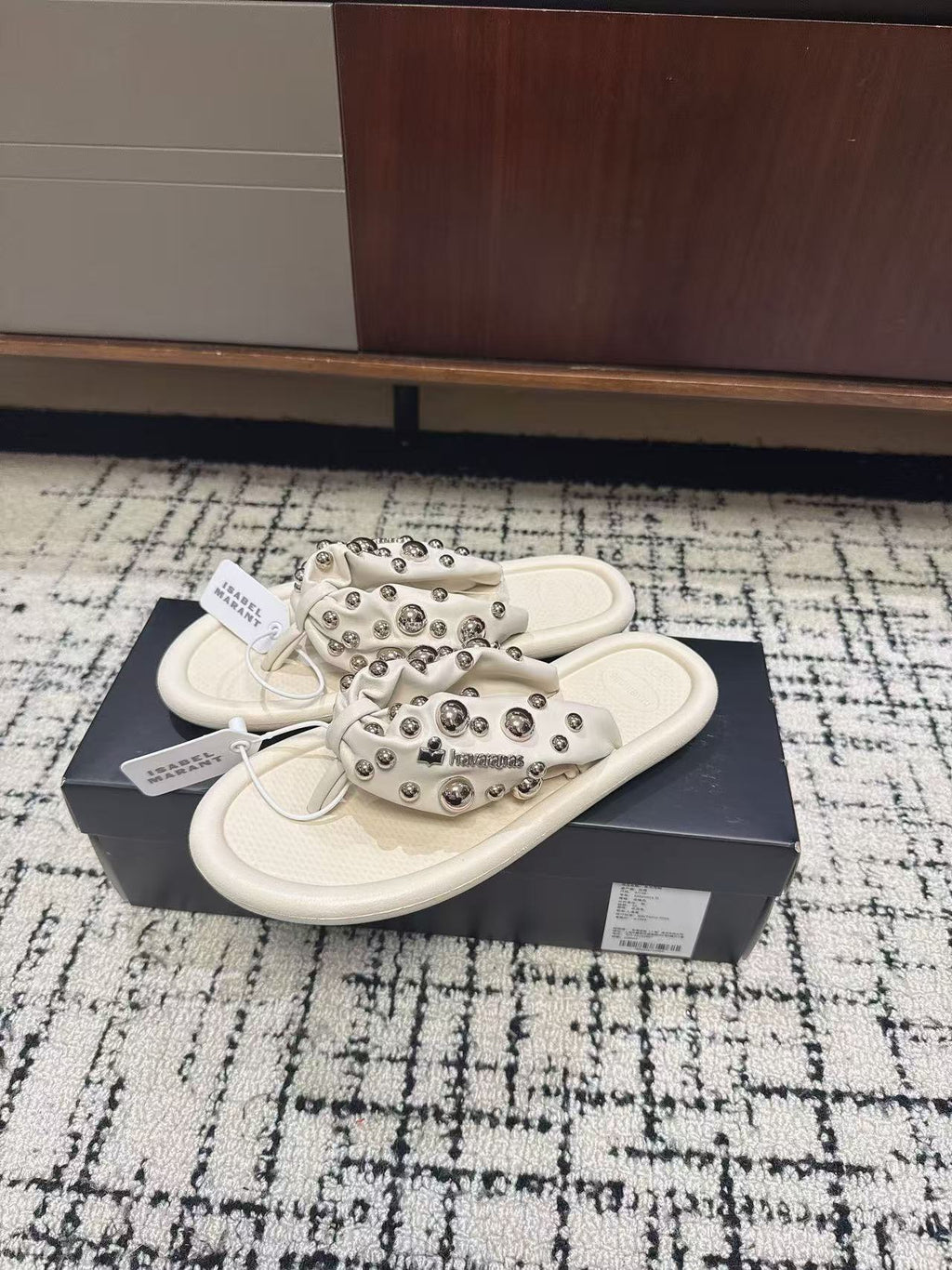 havaianas x ISABEL MARANT Studs White Sandals
