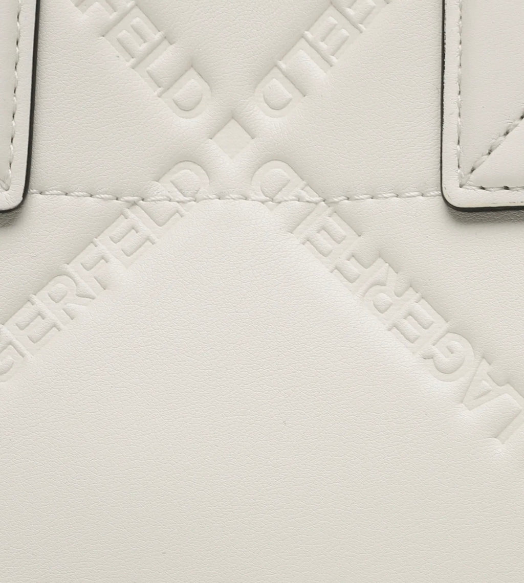 KARL LAGERFELD K/Skuare Small White Tote Bag
