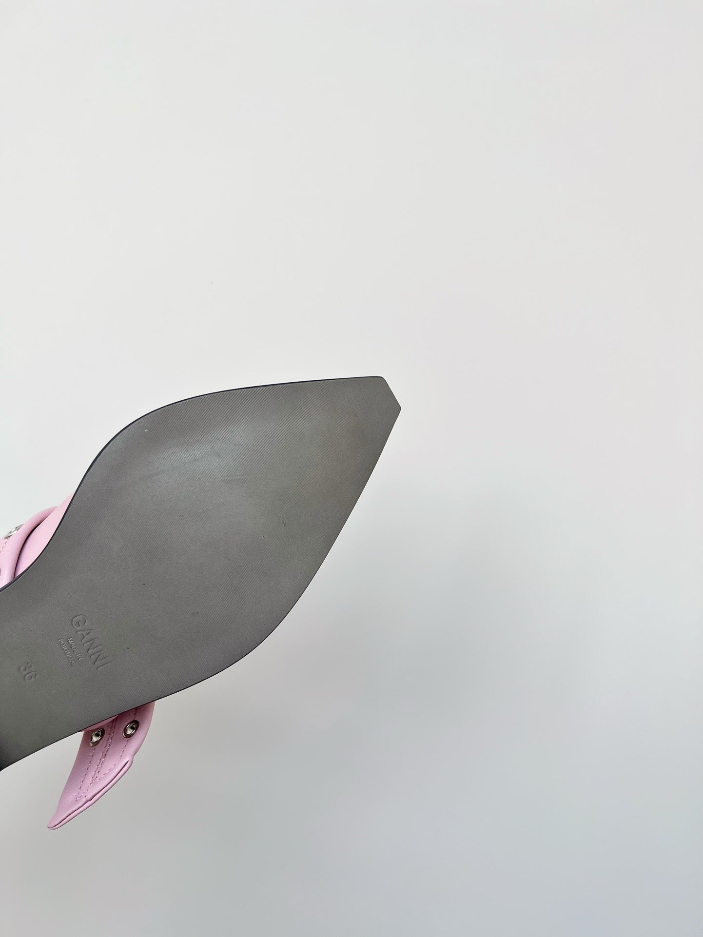 Ganni Buckle fastening Pink Ballerinas