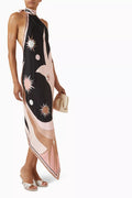 PUCCI Stella-print Asymmetrical Dress in Silk-twill