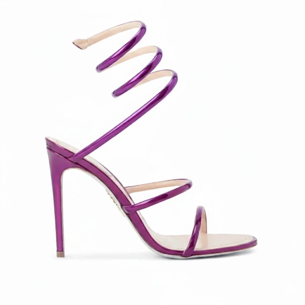 Cleo Serpente Metallic Purple Sandal