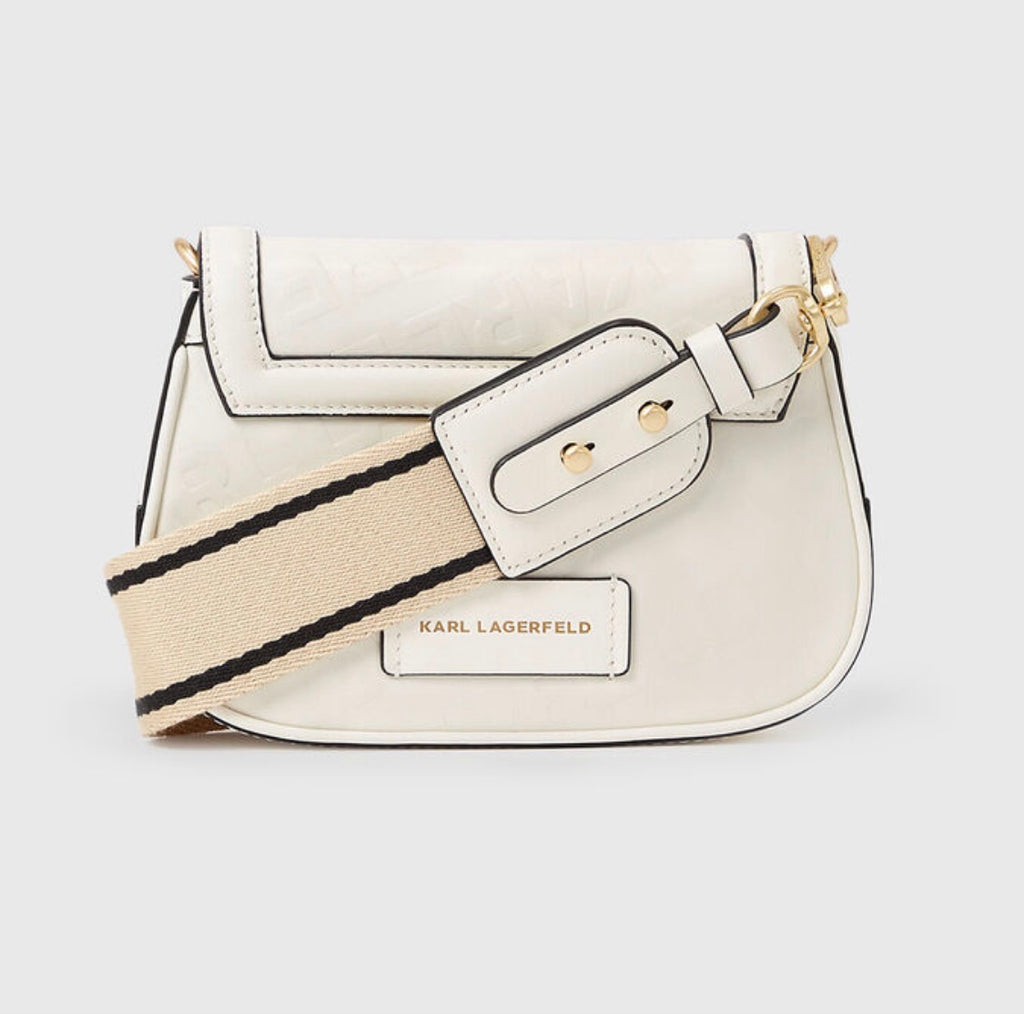 KARL LAGERFELD K/Letters Flap Crossbody White bag
