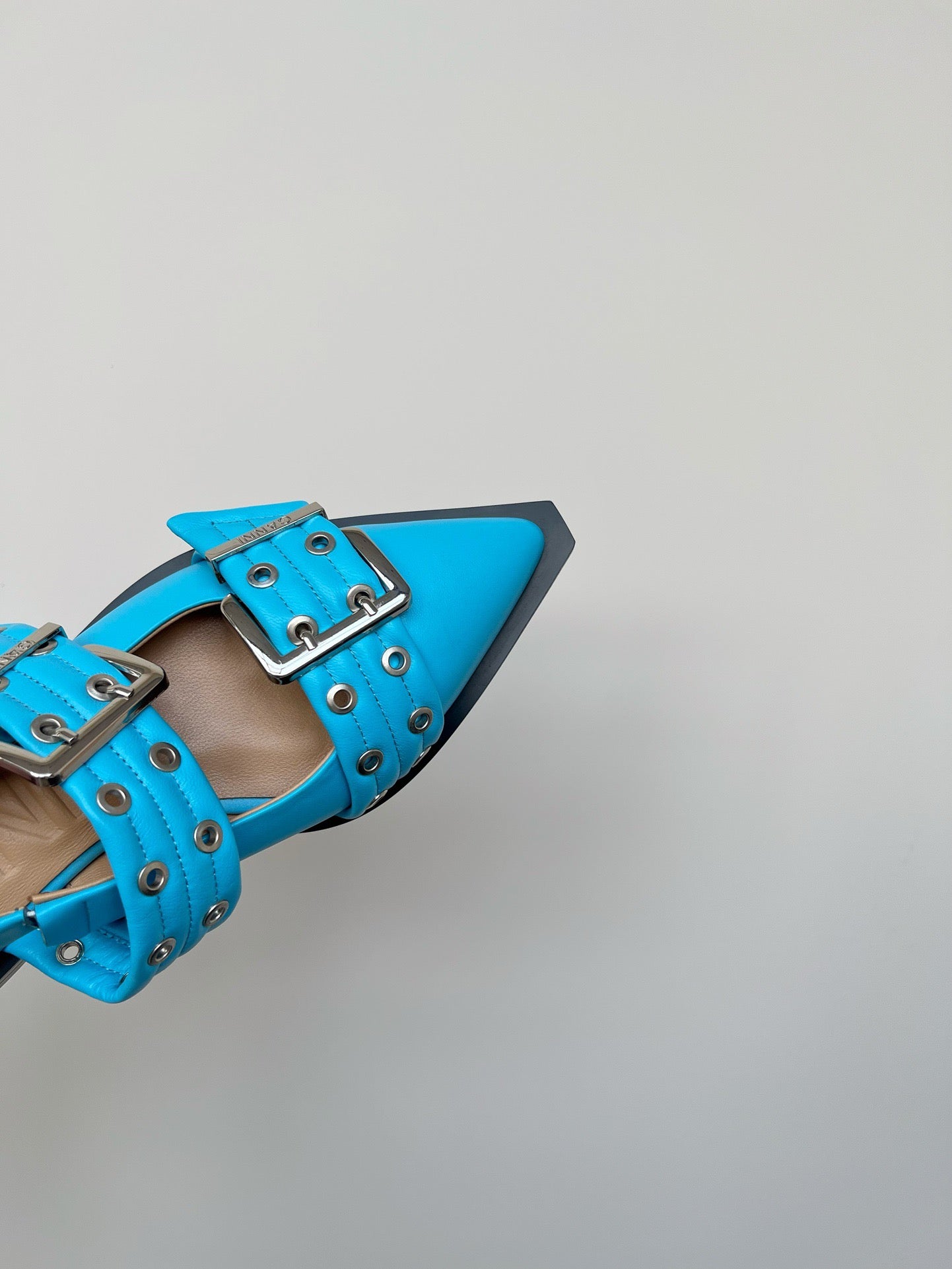 Ganni Buckle fastening Blue Ballerinas