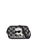 KARL LAGERFELD K/Ikonik 2.0 Monogram Black Leather Bag