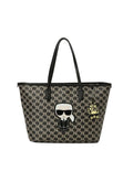 KARL LAGERFELD K/Ikonik 2.0 Monogram Black Tote Bag