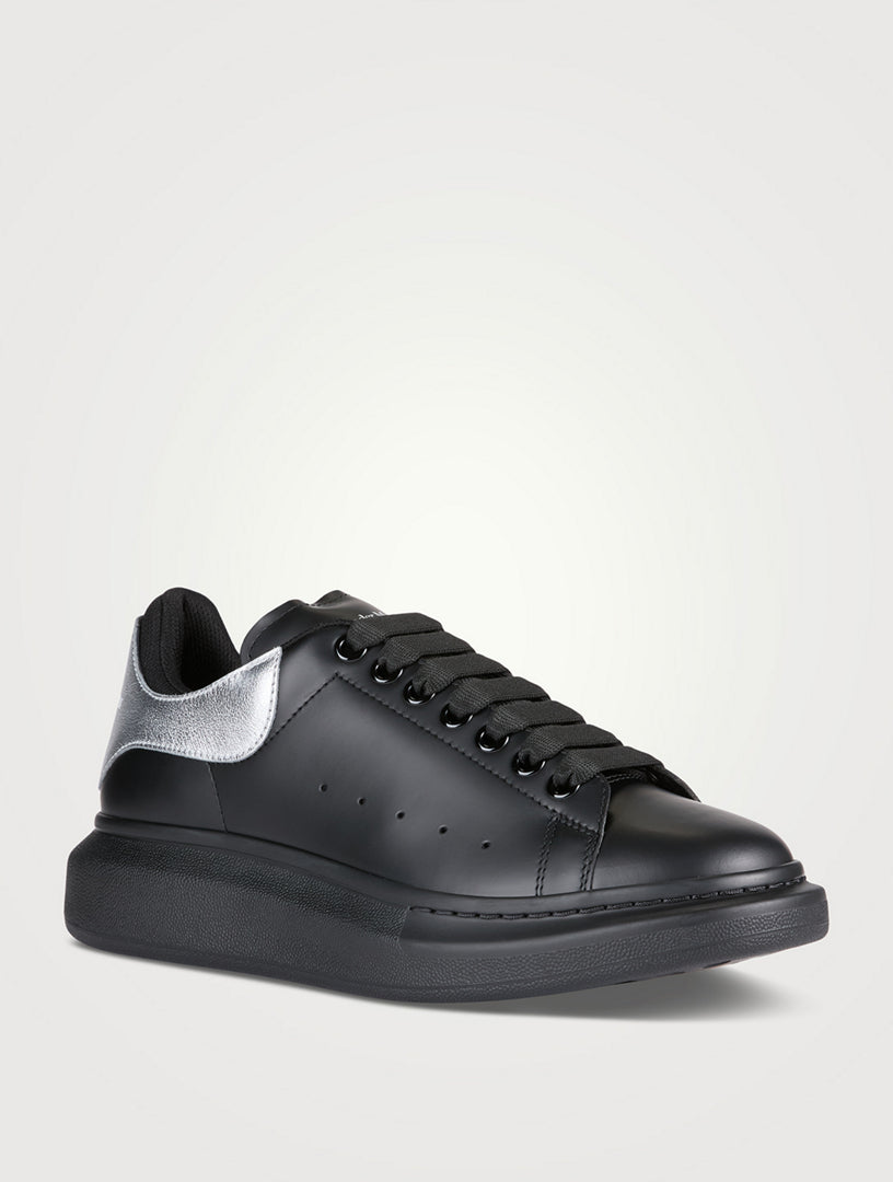 Oversized Sneakers Leather in Black/Silver