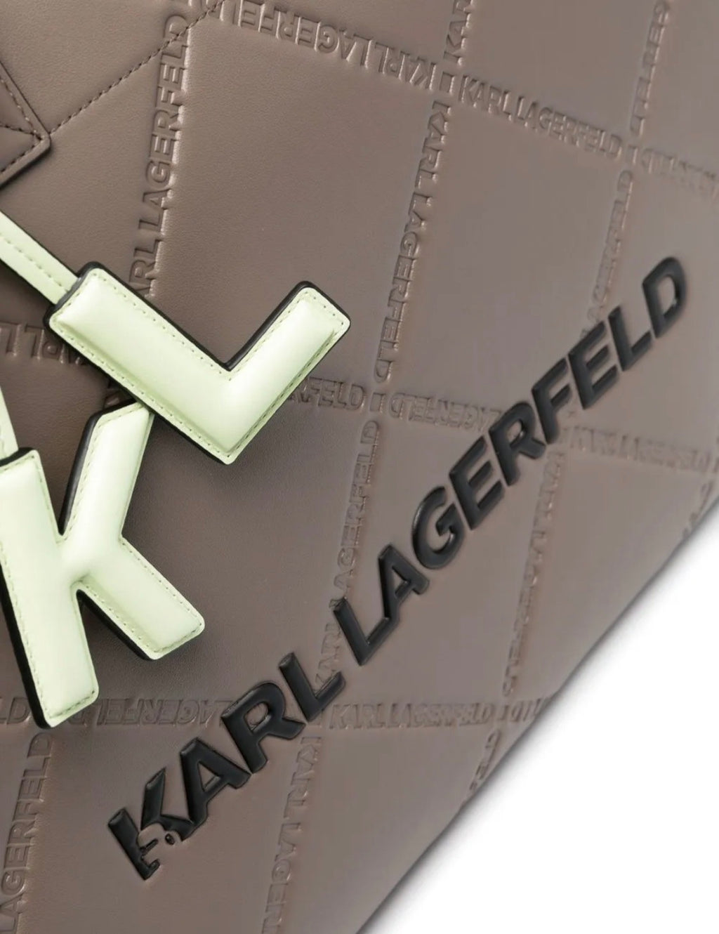 KARL LAGERFELD K/Skuare Large Almond Brown Tote Bag