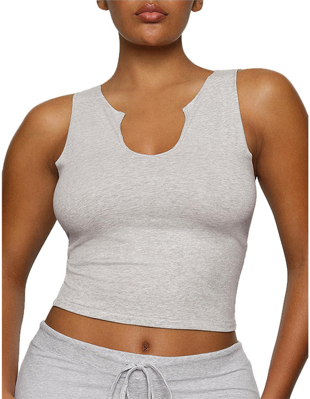 JERSEY SLEEP SPLIT NECK TANK