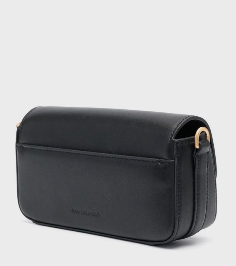 KARL LAGERFELD SIGNATURE Fan Flap Crossbody Bag