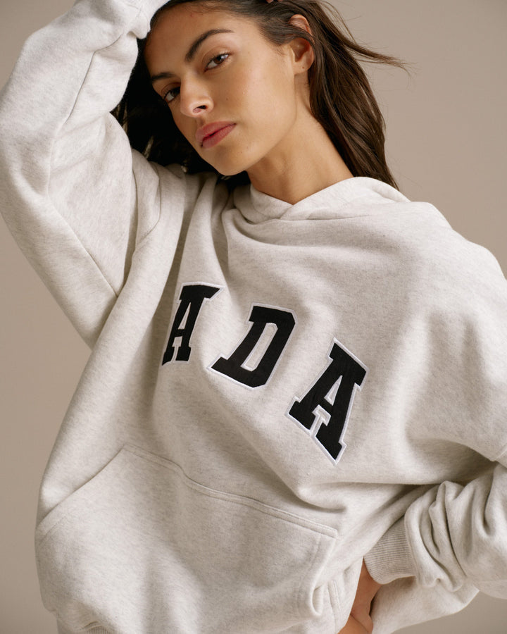 ADA Oversized Hoodie Light Grey Melange
