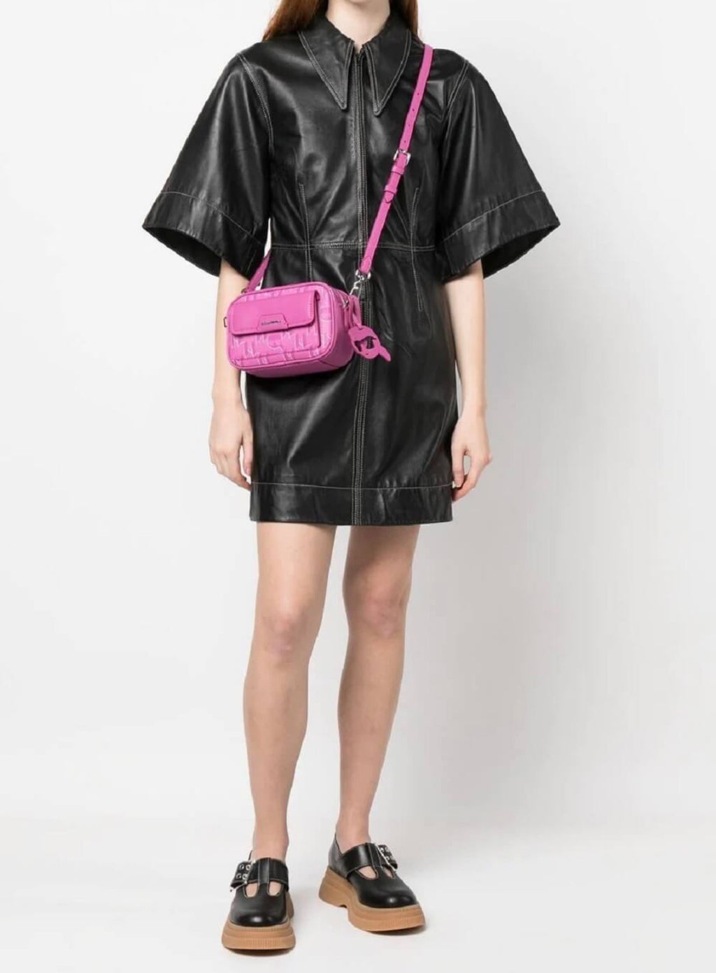 KARL LAGERFELD K/Ikonik 2.0 Monogram Crossbody Pink bag