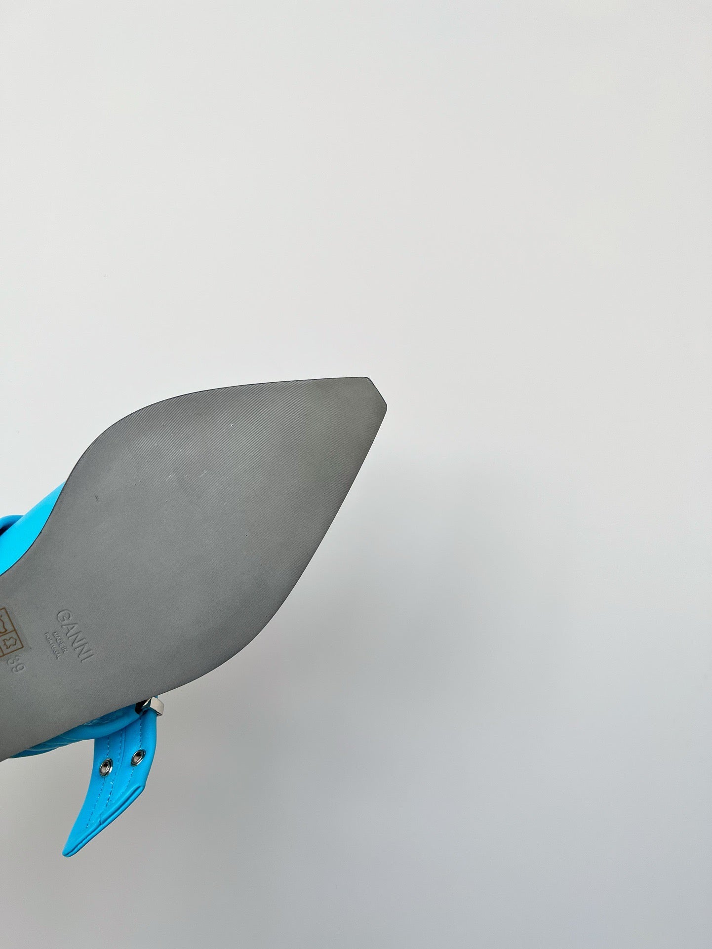 Ganni Buckle fastening Blue Ballerinas