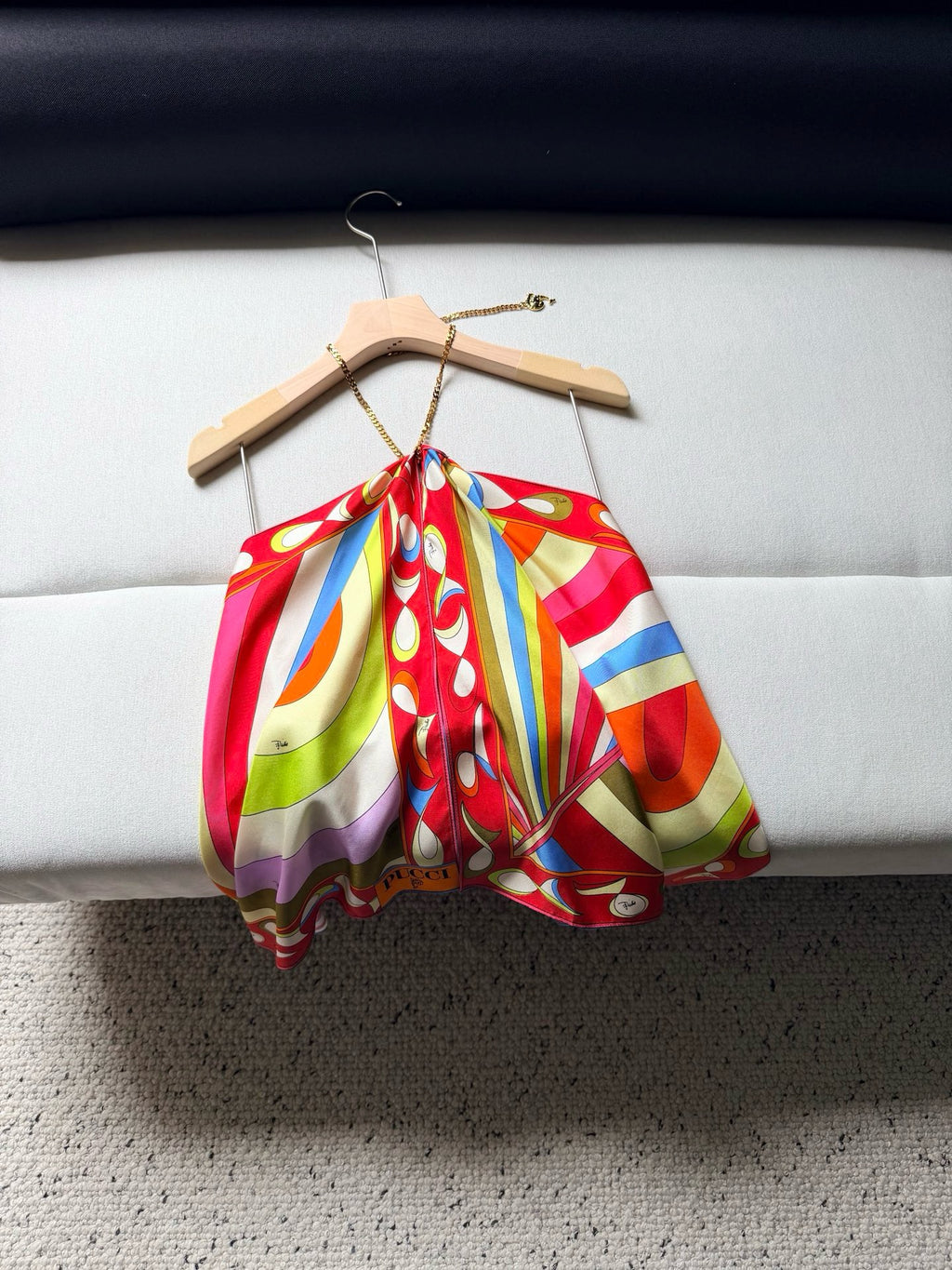 PUCCI Kaleido Silk Halter Top