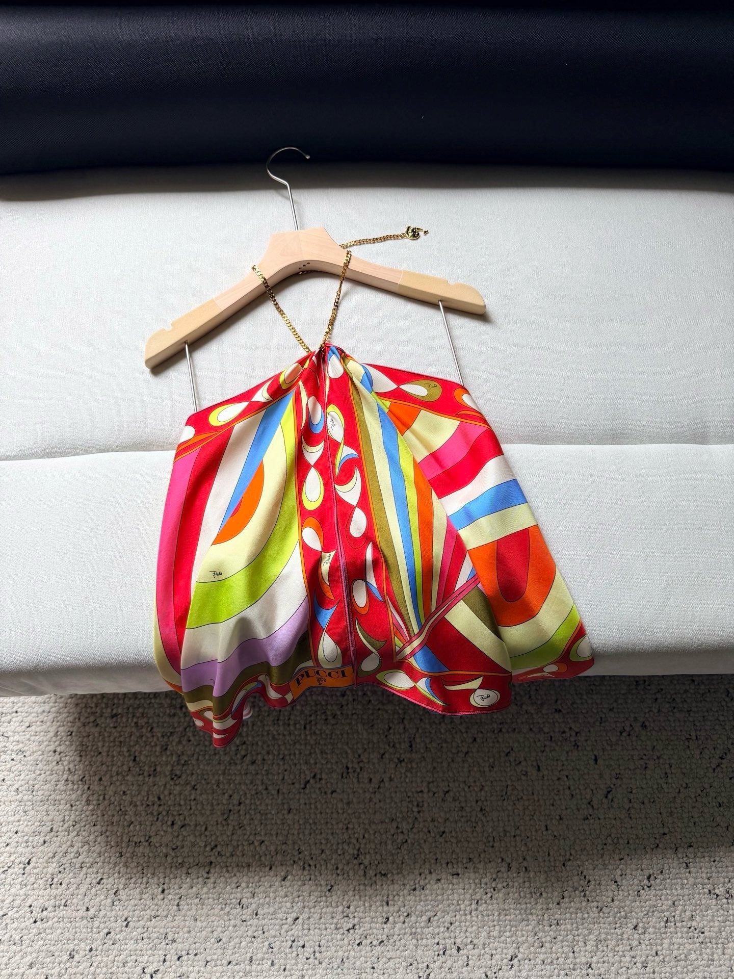 PUCCI Kaleido Silk Halter Top