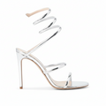 Cleo Serpente Metallic Silver Sandal