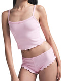 LOGO POINTELLE CROPPED CAMI SET