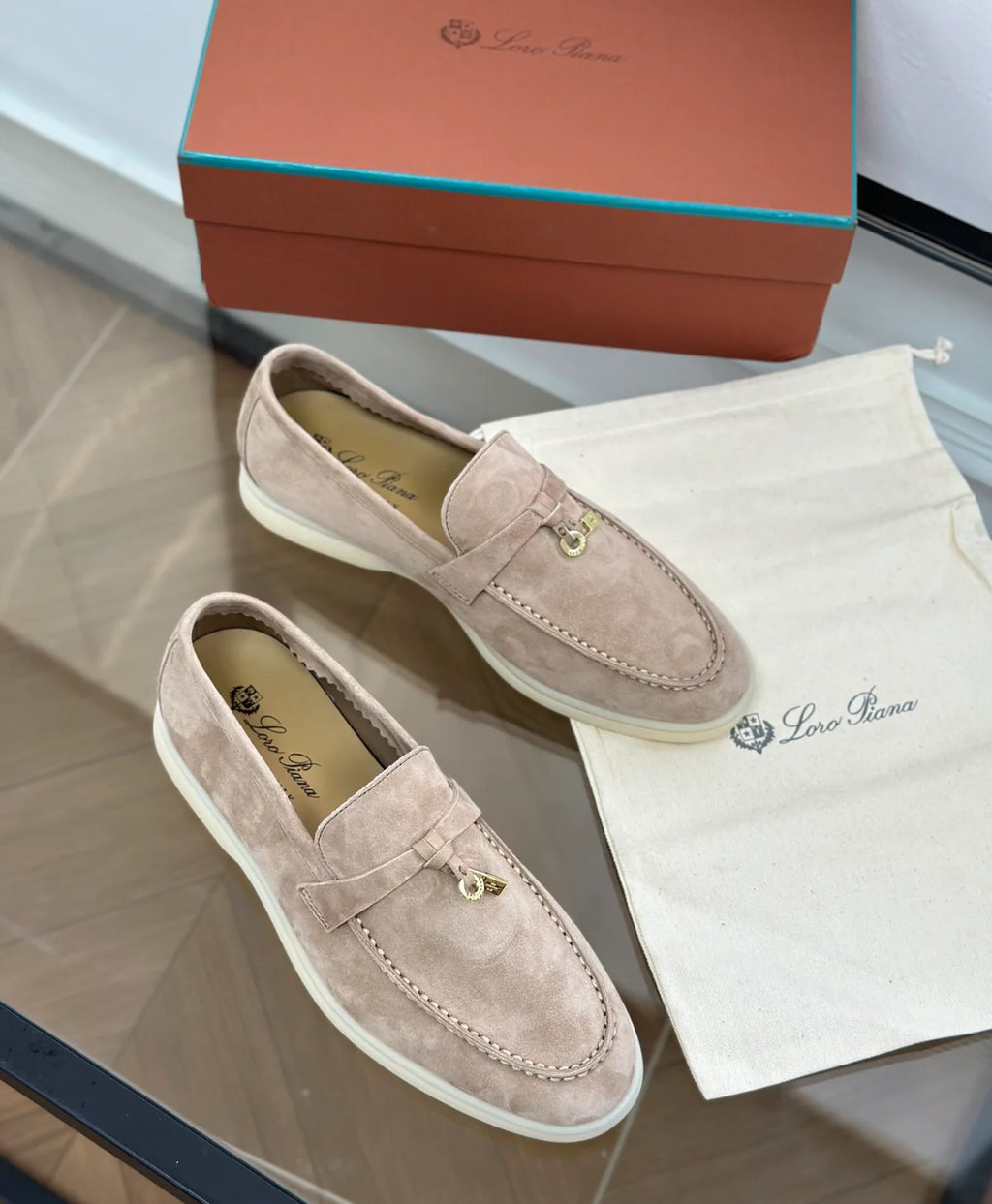 Moccassins Warm Sand Suede Summer Charms Walk