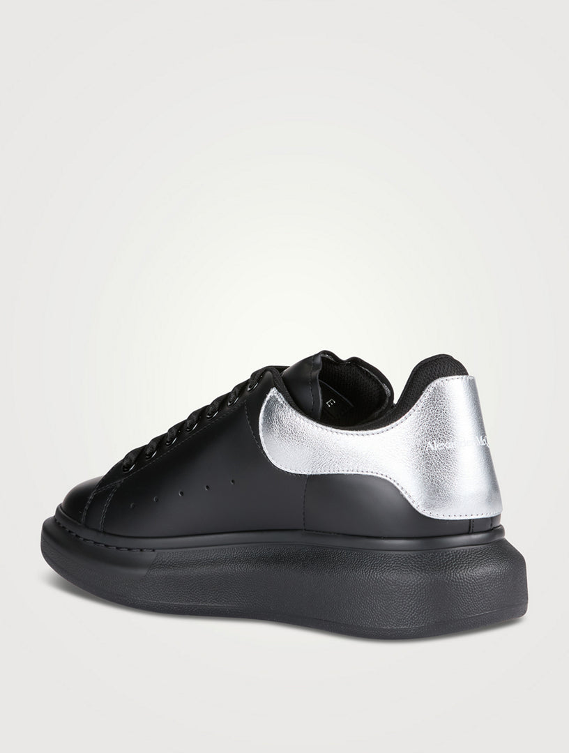 Oversized Sneakers Leather in Black/Silver