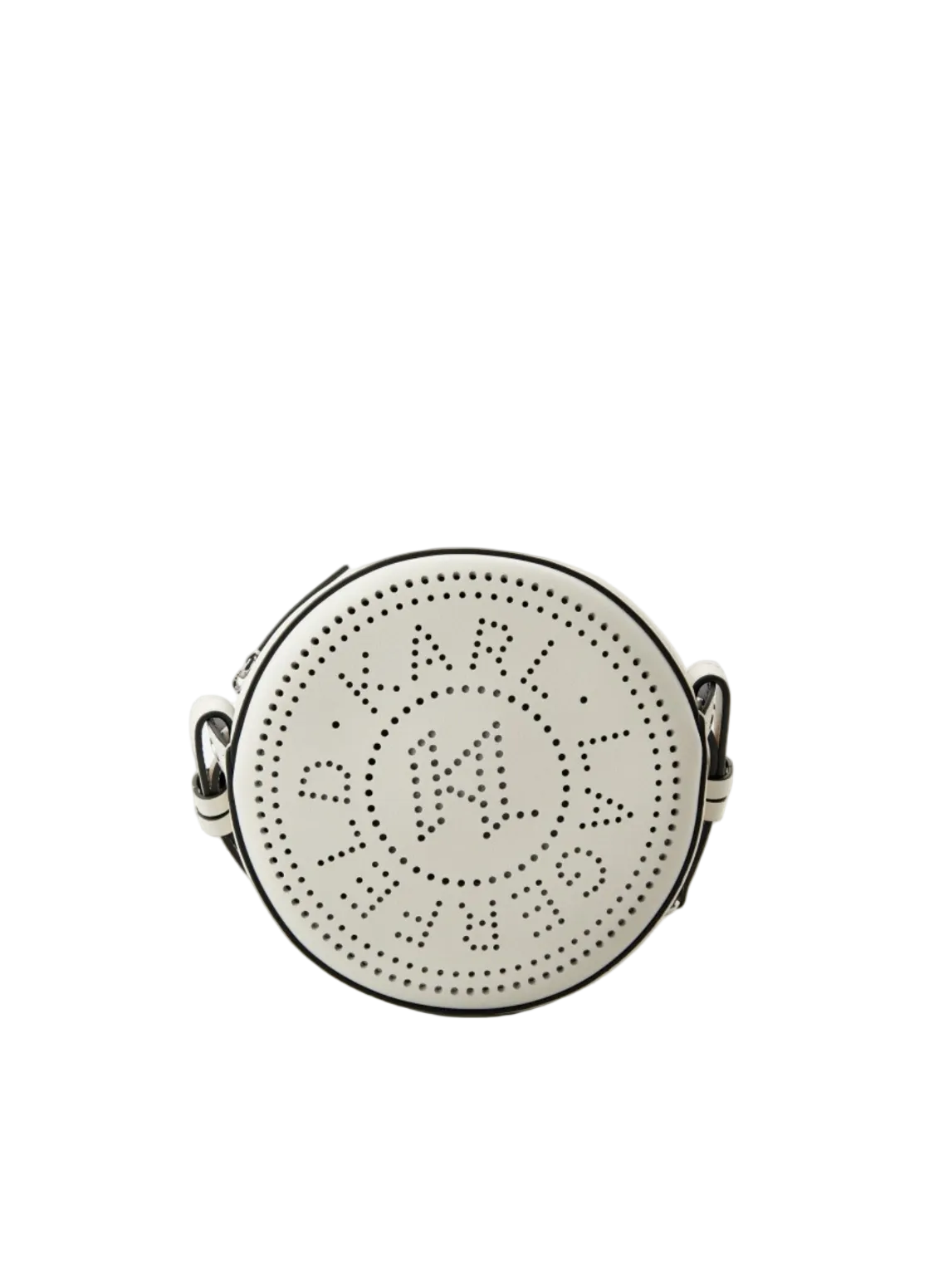 KARL LAGERFELD K/Circle Round White Crossbody Bag