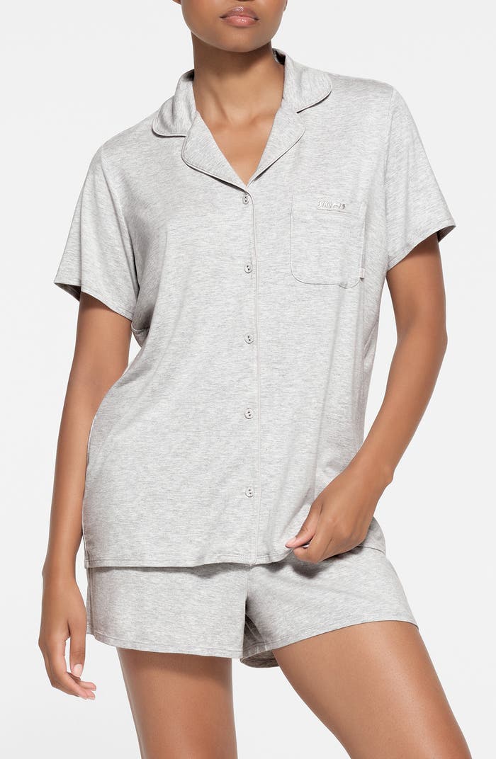 SLEEP SHORT SLEEVE BUTTON UP SET