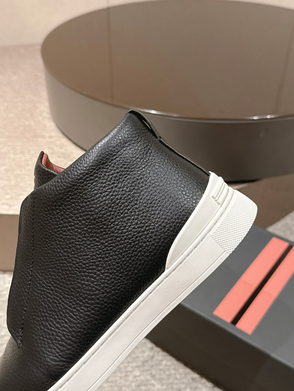 Ermenegildo Zegna black Triple Stitch mid-top