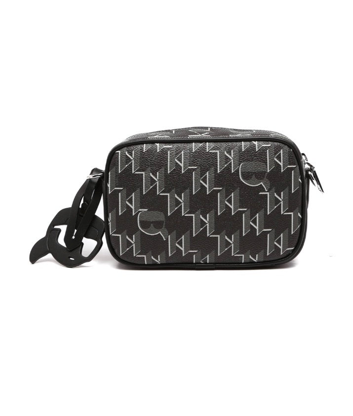 KARL LAGERFELD K/Ikonik 2.0 Monogram Crossbody Black bag