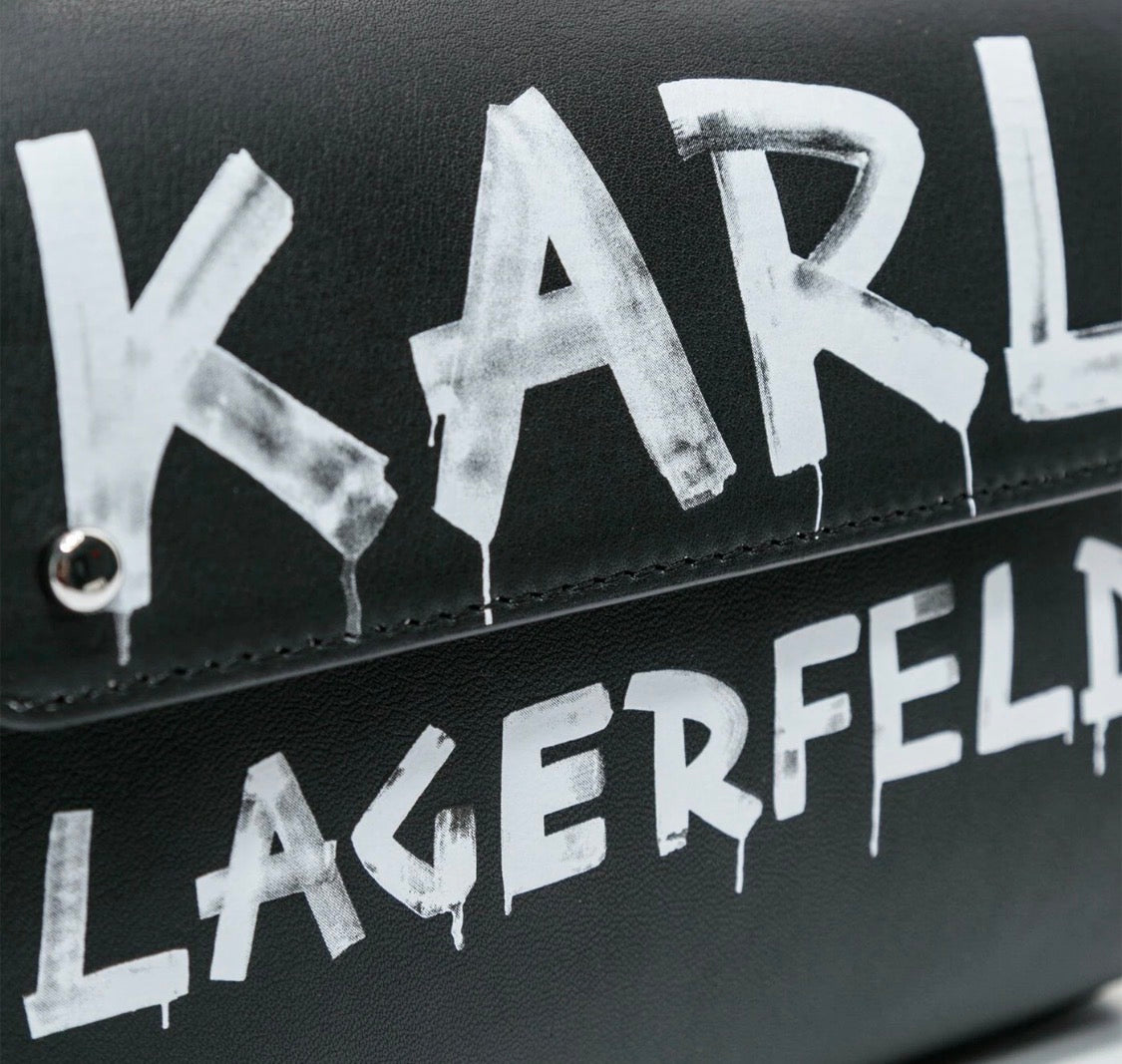 KARL LAGERFELD K/Ikon Graffiti Mini Top Handle Bag
