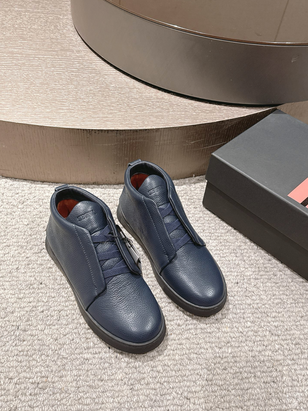 Ermenegildo Zegna blue Triple Stitch mid-top