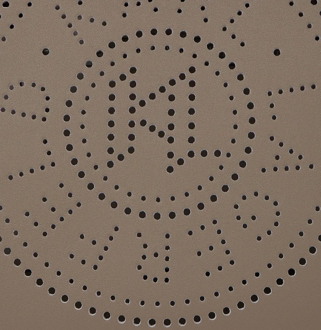 KARL LAGERFELD K/Circle Small Light Grey Perforated Tote Bag