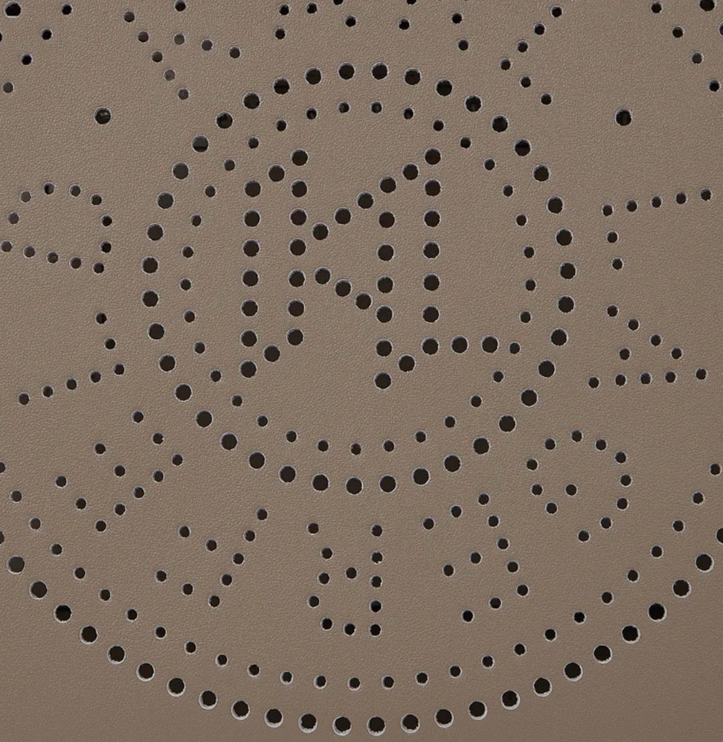 KARL LAGERFELD K/Circle Small Light Grey Perforated Tote Bag