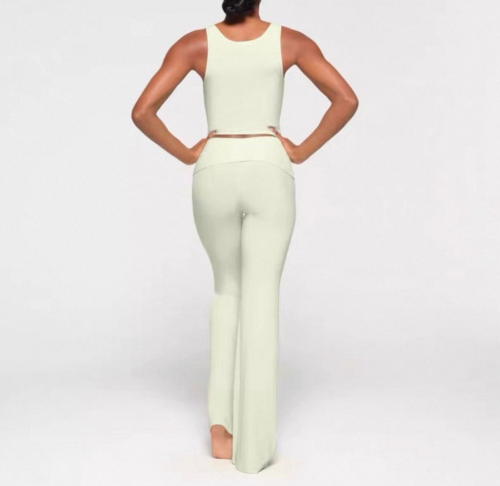 COTTON JERSEY FOLDOVER SET