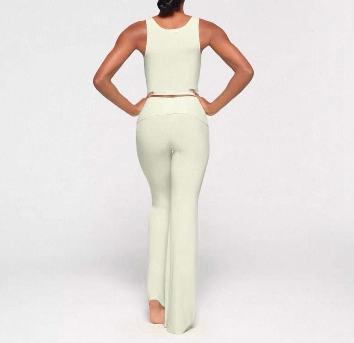 COTTON JERSEY FOLDOVER SET