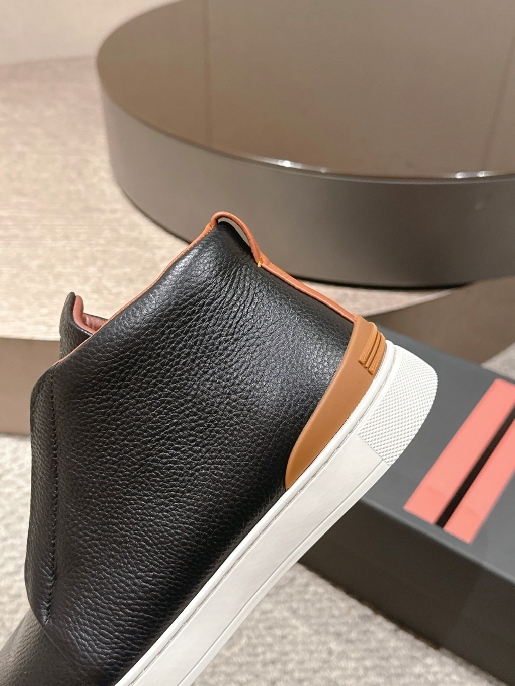 Ermenegildo Zegna black Triple Stitch mid-top