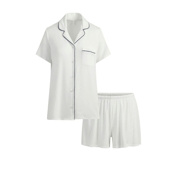 SLEEP SHORT SLEEVE BUTTON UP SET