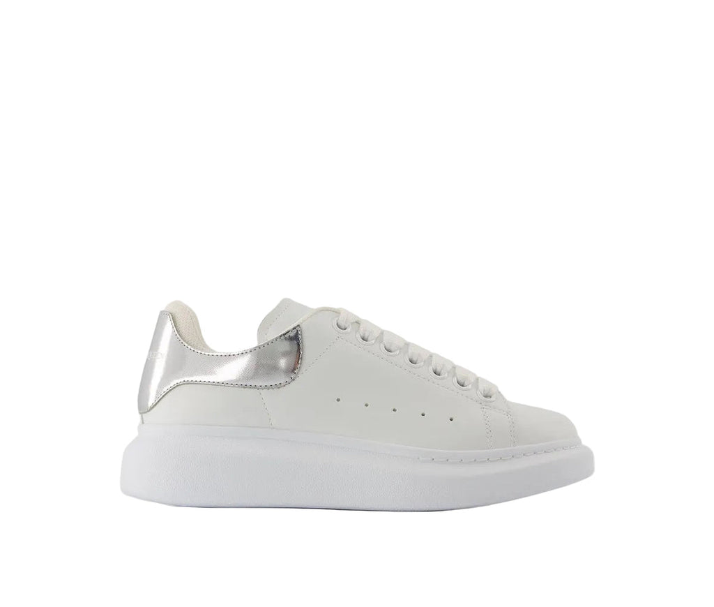 Oversized Sneakers Leather in White/Silver