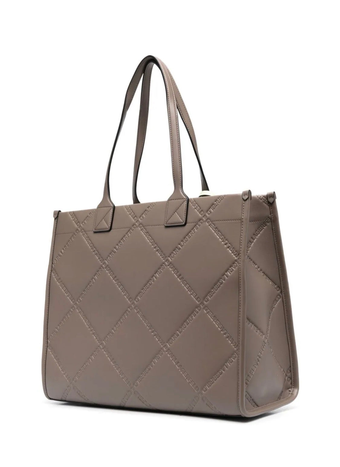 KARL LAGERFELD K/Skuare Large Almond Brown Tote Bag