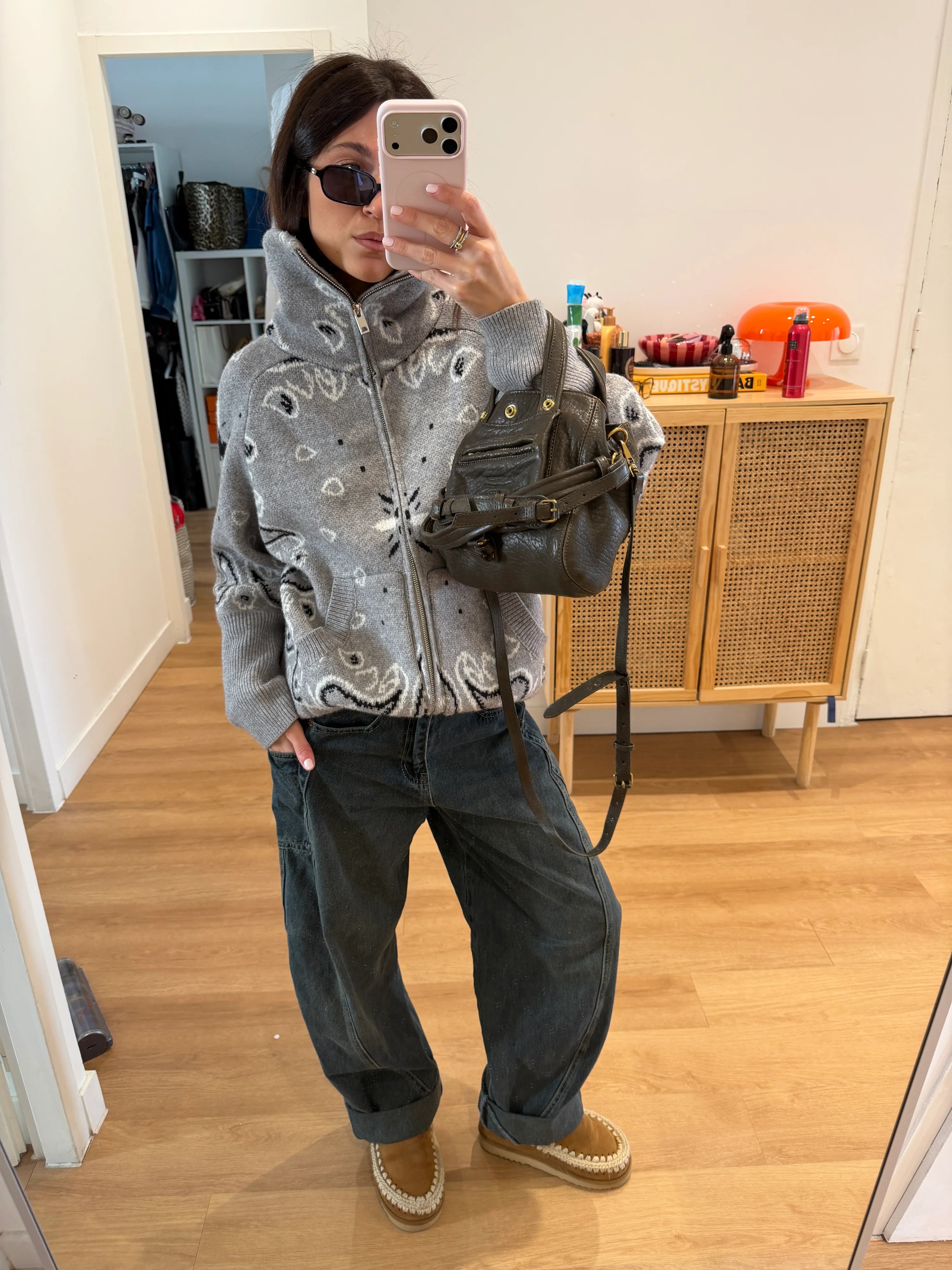 Ava Bandana Sweater Cashmere & Wool Blend