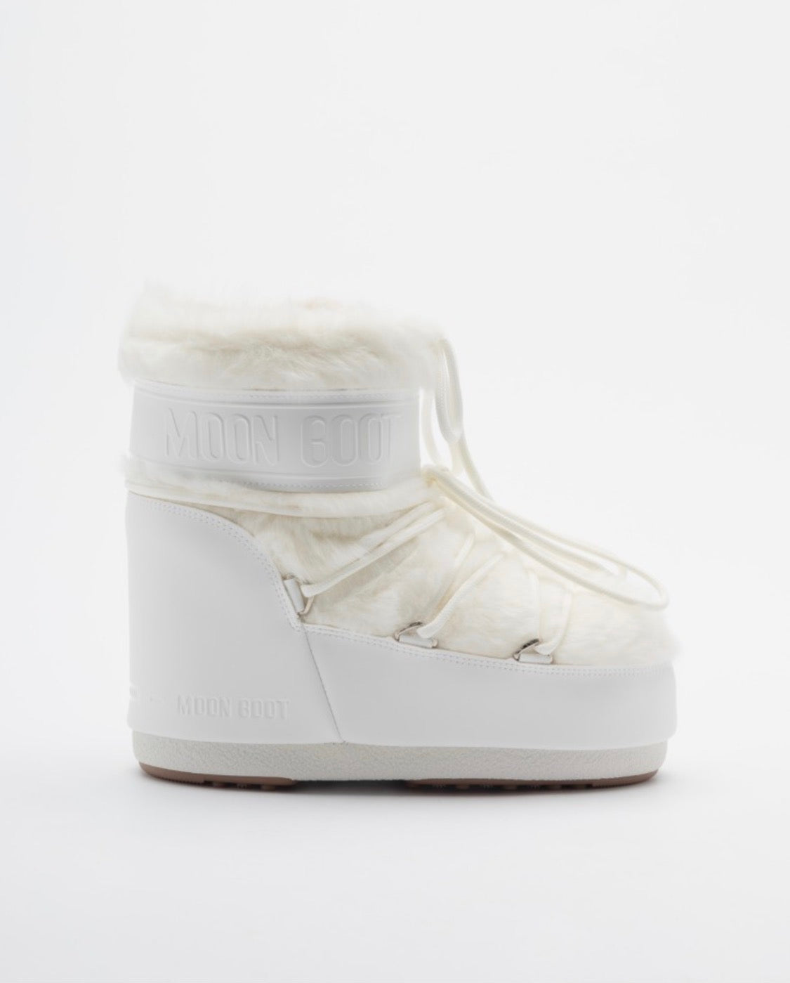 MOON BOOT Icon Low Ankle Faux Fur White