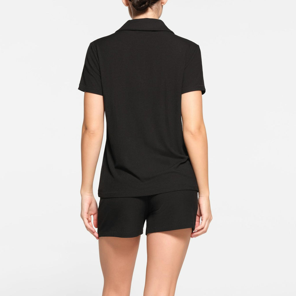 SLEEP SHORT SLEEVE BUTTON UP SET