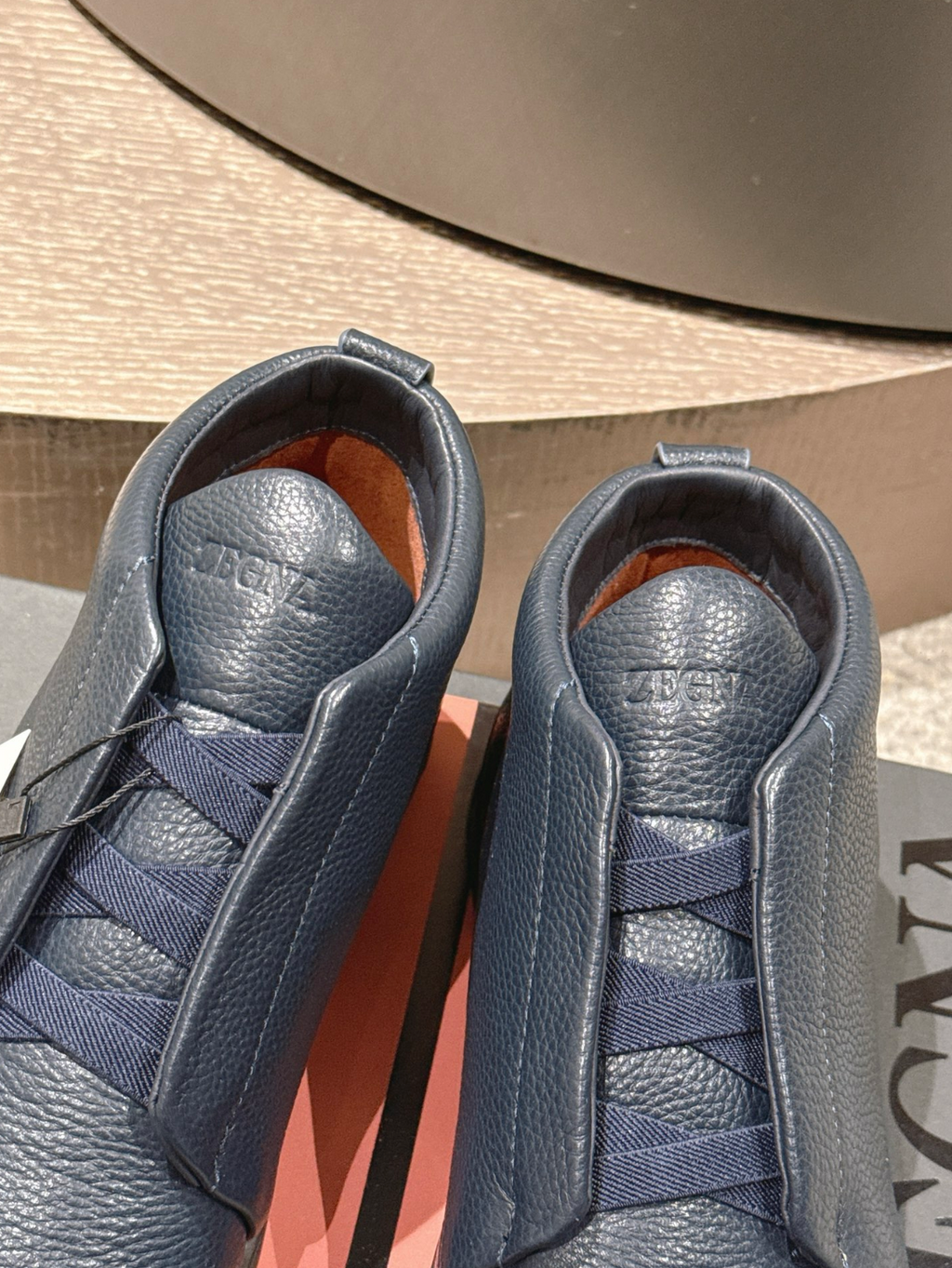Ermenegildo Zegna blue Triple Stitch mid-top