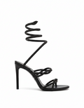 Cleo Braid "Iconic Serpente " Sandals in Black