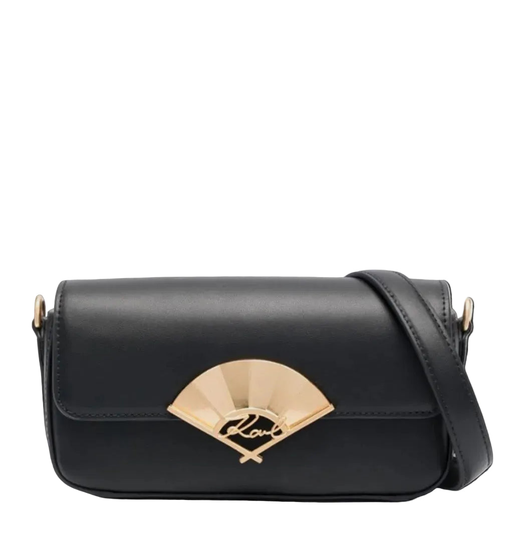 KARL LAGERFELD SIGNATURE Fan Flap Crossbody Bag